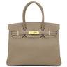 エルメス HERMES バーキン30 エトゥープ ヴォーエプソン ハンドバッグ ゴールド金具 グレージュ