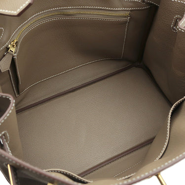 エルメス HERMES バーキン30 エトゥープ ヴォーエプソン ハンドバッグ ゴールド金具 グレージュ