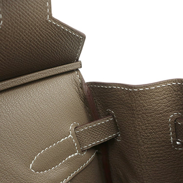 エルメス HERMES バーキン30 エトゥープ ヴォーエプソン ハンドバッグ ゴールド金具 グレージュ