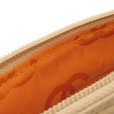 シャネル CHANEL カンボンライン ポシェット A29793 ベージュ レザー パテントレザー ショルダーバッグ シルバー金具 斜め掛け