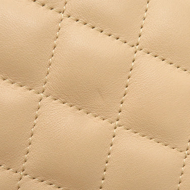 シャネル CHANEL カンボンライン ポシェット A29793 ベージュ レザー パテントレザー ショルダーバッグ シルバー金具 斜め掛け