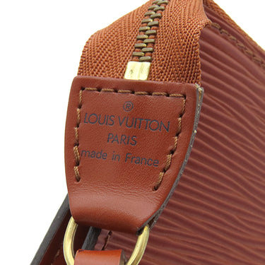 ルイヴィトン LOUIS VUITTON ポシェット アクセソワール M52953 ケニアブラウン エピレザー アクセサリーポーチ ゴールド金具 ポーチ ミニバッグ 茶
