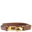 ルイヴィトン LOUIS VUITTON 121cm ブラウン レザー ショルダーストラップ ゴールド金具 モンソー用