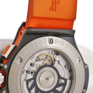 腕時計 ウブロ HUBLOT ビッグバン トゥッティフルッティ オレンジ 341.CX.1110.RO.1906 自動巻き メンズ K18WG ブラックPVD