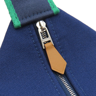 エルメス HERMES ブリッド ア ブラック PM マリン トワルアッシュ ポーチ シルバー金具 新品 未使用 ハンドバッグ バニティバッグ