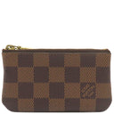 ルイヴィトン LOUIS VUITTON カードキーケース ポシェット クレ N62658 ダミエエベヌ ダミエキャンバス コインケース ゴールド金具 茶 キーチェーン付き