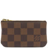 ルイヴィトン LOUIS VUITTON カードキーケース ポシェット クレ N62658 ダミエエベヌ ダミエキャンバス コインケース ゴールド金具 茶 キーチェーン付き