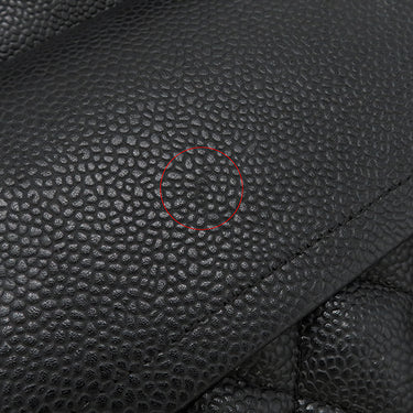 シャネル CHANEL マトラッセ 25 フラップバッグ A01112 ブラック キャビアスキン ショルダーバッグ シルバー金具 ダブルチェーン ダブルフラップ ココマーク 黒