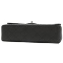 シャネル CHANEL マトラッセ 25 フラップバッグ A01112 ブラック キャビアスキン ショルダーバッグ シルバー金具 ダブルチェーン ダブルフラップ ココマーク 黒