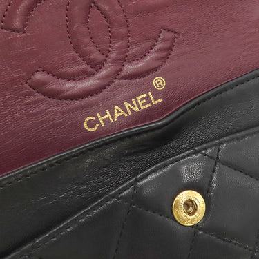 シャネル CHANEL マトラッセ 23 Wチェーン A01113 ブラック ラムスキン ショルダーバッグ ゴールド金具 黒 ダブルフラップ ダブルチェーン