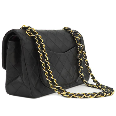 シャネル CHANEL マトラッセ 23 Wチェーン A01113 ブラック ラムスキン ショルダーバッグ ゴールド金具 黒 ダブルフラップ ダブルチェーン