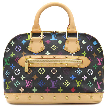 ルイヴィトン LOUIS VUITTON アルマPM M40444 ノワール モノグラムマルチカラー ハンドバッグ ゴールド金具 黒 村上隆
