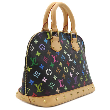 ルイヴィトン LOUIS VUITTON アルマPM M40444 ノワール モノグラムマルチカラー ハンドバッグ ゴールド金具 黒 村上隆