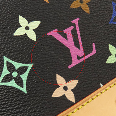 ルイヴィトン LOUIS VUITTON アルマPM M40444 ノワール モノグラムマルチカラー ハンドバッグ ゴールド金具 黒 村上隆