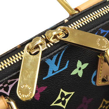 ルイヴィトン LOUIS VUITTON アルマPM M40444 ノワール モノグラムマルチカラー ハンドバッグ ゴールド金具 黒 村上隆