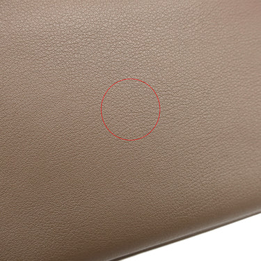 エルメス HERMES ポシェットケリー エトゥープ×ウノピンク スイフト ハンドバッグ シルバー金具 グレージュ ミニバッグ バイカラー