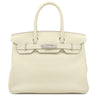 エルメス HERMES バーキン30 クレ トゴ ハンドバッグ シルバー金具 オフホワイト