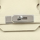エルメス HERMES バーキン30 クレ トゴ ハンドバッグ シルバー金具 オフホワイト