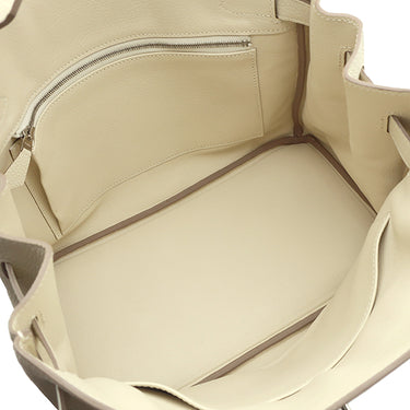 エルメス HERMES バーキン30 クレ トゴ ハンドバッグ シルバー金具 オフホワイト