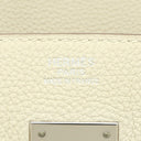 エルメス HERMES バーキン30 クレ トゴ ハンドバッグ シルバー金具 オフホワイト