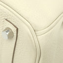 エルメス HERMES バーキン30 クレ トゴ ハンドバッグ シルバー金具 オフホワイト