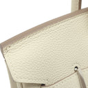 エルメス HERMES バーキン30 クレ トゴ ハンドバッグ シルバー金具 オフホワイト