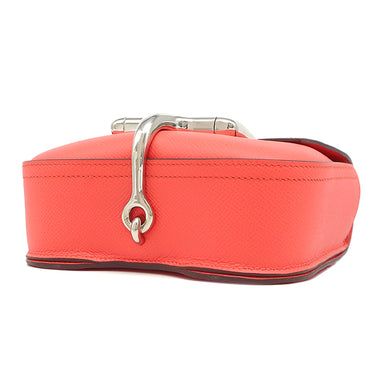 エルメス HERMES デッラ カヴァッレリア ミニ ローズテキサス ヴォーエプソン ショルダーバッグ シルバー金具 コーラル