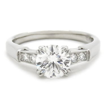 ハリーウィンストン Harry Winston ラウンドカット トリスト リング RGDPRD007TST プラチナシルバー Pt950 ダイヤモンド リング 指輪 6.5号