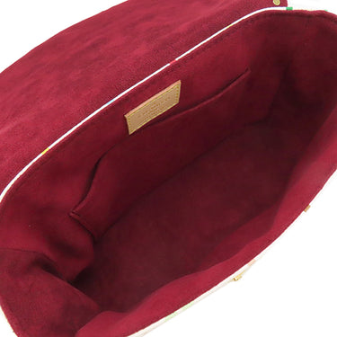 ルイヴィトン LOUIS VUITTON ソローニュ M92661 ブラン モノグラムマルチカラーキャンバス ショルダーバッグ ゴールド金具 白 斜め掛け