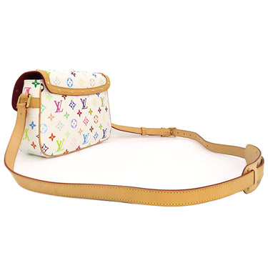 ルイヴィトン LOUIS VUITTON ソローニュ M92661 ブラン モノグラムマルチカラーキャンバス ショルダーバッグ ゴールド金具 白 斜め掛け
