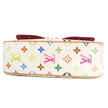 ルイヴィトン LOUIS VUITTON ソローニュ M92661 ブラン モノグラムマルチカラーキャンバス ショルダーバッグ ゴールド金具 白 斜め掛け