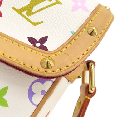 ルイヴィトン LOUIS VUITTON ソローニュ M92661 ブラン モノグラムマルチカラーキャンバス ショルダーバッグ ゴールド金具 白 斜め掛け