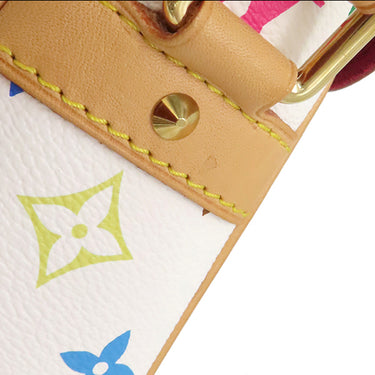 ルイヴィトン LOUIS VUITTON ソローニュ M92661 ブラン モノグラムマルチカラーキャンバス ショルダーバッグ ゴールド金具 白 斜め掛け