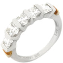 ノンブランド NON BRAND ダイヤリング プラチナシルバー Pt900 K18YG ダイヤモンド リング 指輪 6号