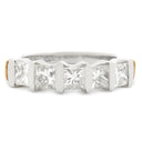 ノンブランド NON BRAND ダイヤリング プラチナシルバー Pt900 K18YG ダイヤモンド リング 指輪 6号