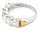 ノンブランド NON BRAND ダイヤリング プラチナシルバー Pt900 K18YG ダイヤモンド リング 指輪 6号