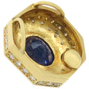 ノンブランド NON BRAND ブルーサファイア ダイヤ イエローゴールド K14YG サファイア ダイヤモンド ペンダントトップ 青