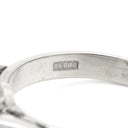 ノンブランド NON BRAND ブルーサファイア ダイヤリング プラチナシルバー Pt900 サファイア リング 指輪 青 非加熱 スリランカ産 12号