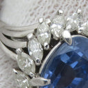 ノンブランド NON BRAND ブルーサファイア ダイヤリング プラチナシルバー Pt900 サファイア リング 指輪 青 非加熱 スリランカ産 12号