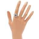 ノンブランド NON BRAND ブルーサファイア ダイヤリング プラチナシルバー Pt900 サファイア リング 指輪 青 非加熱 スリランカ産 12号