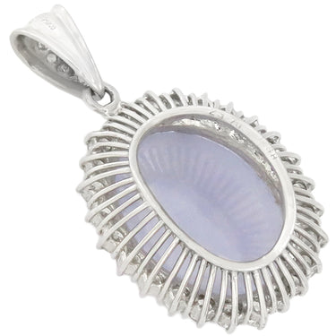 ノンブランド NON BRAND ラベンダーヒスイ プラチナシルバー Pt900 ラベンダー翡翠 ダイヤモンド ペンダントトップ 翡翠 紫