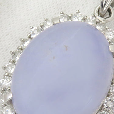 ノンブランド NON BRAND ラベンダーヒスイ プラチナシルバー Pt900 ラベンダー翡翠 ダイヤモンド ペンダントトップ 翡翠 紫