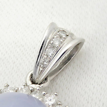 ノンブランド NON BRAND ラベンダーヒスイ プラチナシルバー Pt900 ラベンダー翡翠 ダイヤモンド ペンダントトップ 翡翠 紫