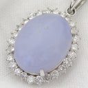 ノンブランド NON BRAND ラベンダーヒスイ プラチナシルバー Pt900 ラベンダー翡翠 ダイヤモンド ペンダントトップ 翡翠 紫