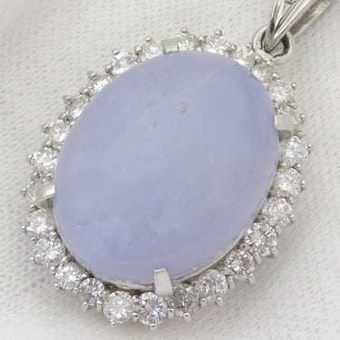 ノンブランド NON BRAND ラベンダーヒスイ プラチナシルバー Pt900 ラベンダー翡翠 ダイヤモンド ペンダントトップ 翡翠 紫