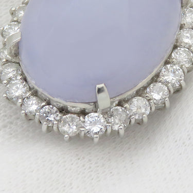 ノンブランド NON BRAND ラベンダーヒスイ プラチナシルバー Pt900 ラベンダー翡翠 ダイヤモンド ペンダントトップ 翡翠 紫