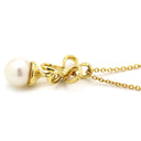 ティファニー Tiffany & Co パール ペンダント イエローゴールド K18YG パール ネックレス フラワーモチーフ 750YG 18金