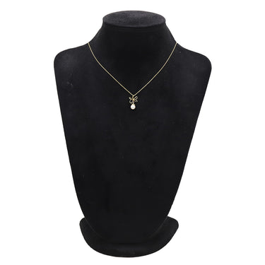 ティファニー Tiffany & Co パール ペンダント イエローゴールド K18YG パール ネックレス フラワーモチーフ 750YG 18金