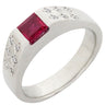 ノンブランド NON BRAND ルビー ダイヤリング プラチナシルバー Pt900 ルビー ダイヤモンド リング 指輪 レッド 赤 17号
