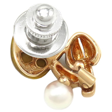 ミキモト MIKIMOTO キノコ ピンブローチ ピンクゴールド K18PG パール タイガーアイ メタル(キャッチ) ブローチ 2010年クリスマスコレクション